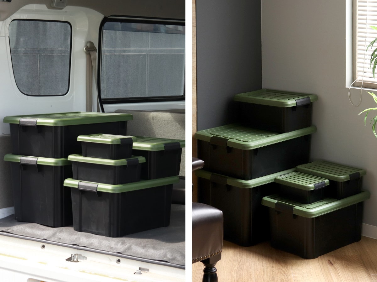 収納ボックス Nタフコン ATC-54-32 フタ付き 幅39×奥行54×高さ31.5cm