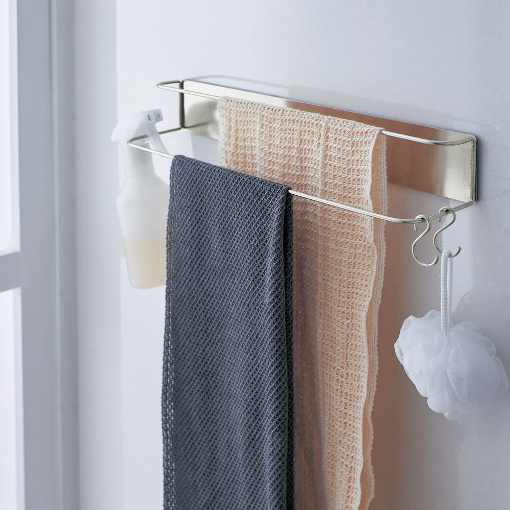 ベルメゾン ステンレス製マグネット2段タオルハンガー:ベルメゾン JRE