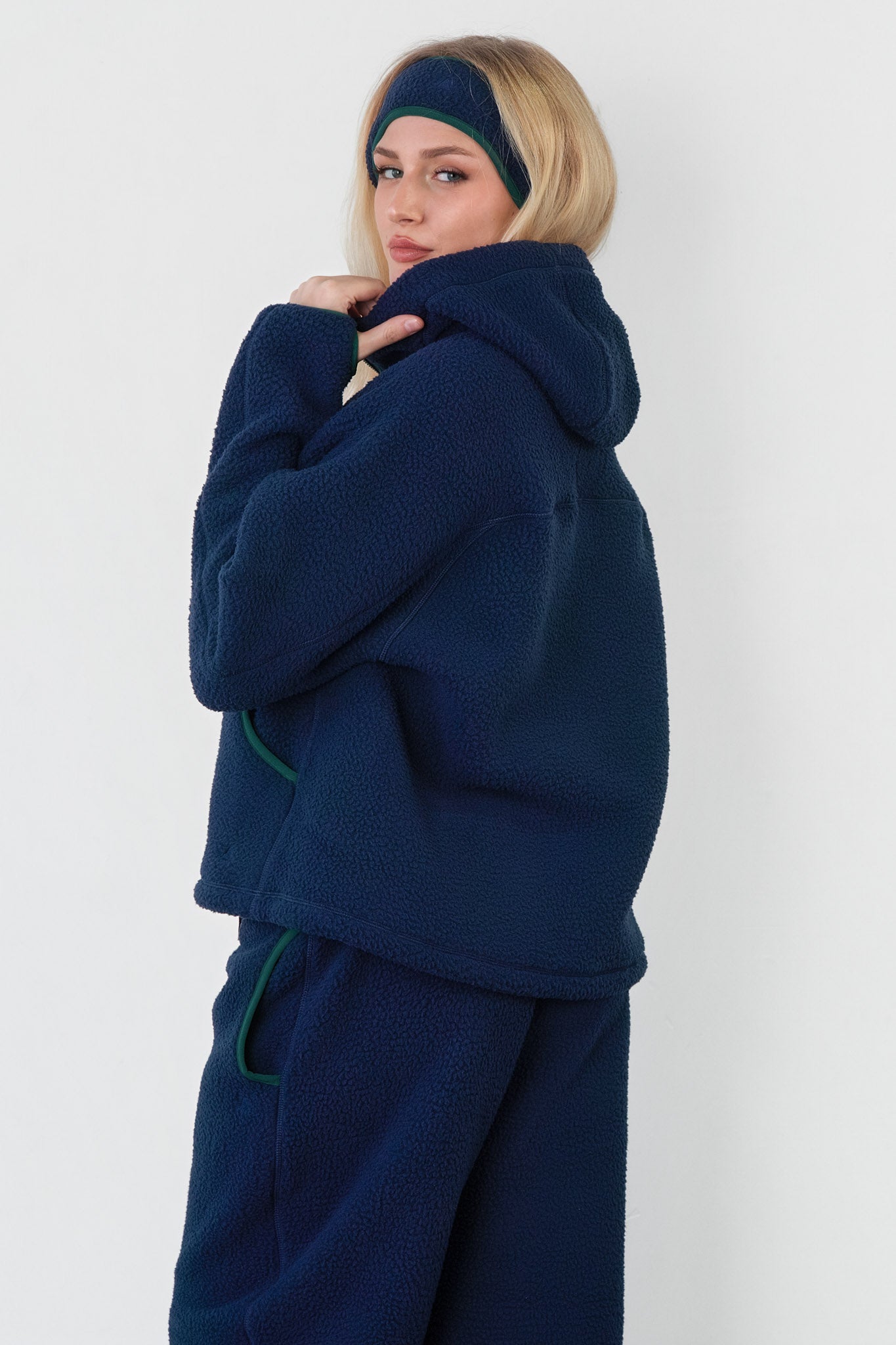 Vitality Polar Fleece Full Zip Hoodie - Oxford