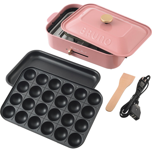 BRUNO♡コンパクトホットプレート♡4種プレート♡ほぼ未使用♡ローズ