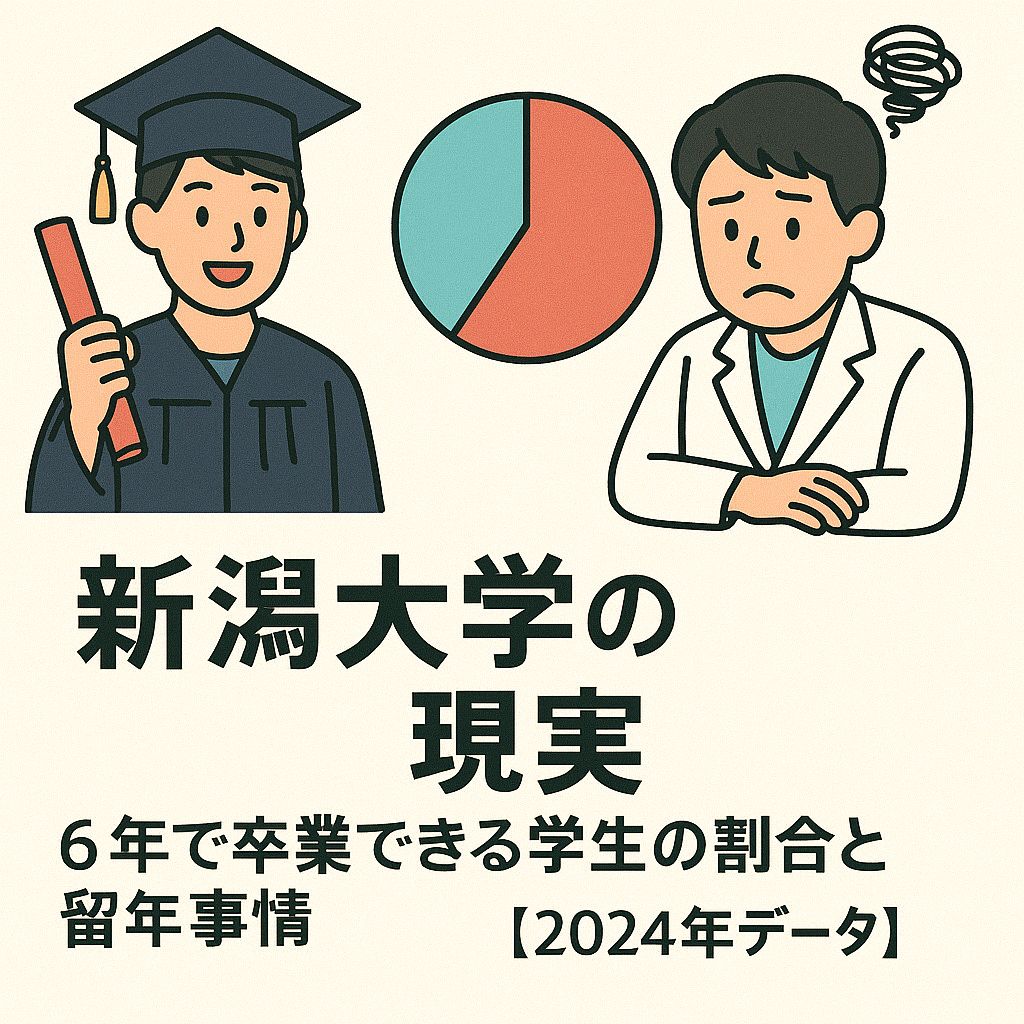 新潟大学の現実｜6年で卒業できる学生の割合と留年事情【2024年データ】