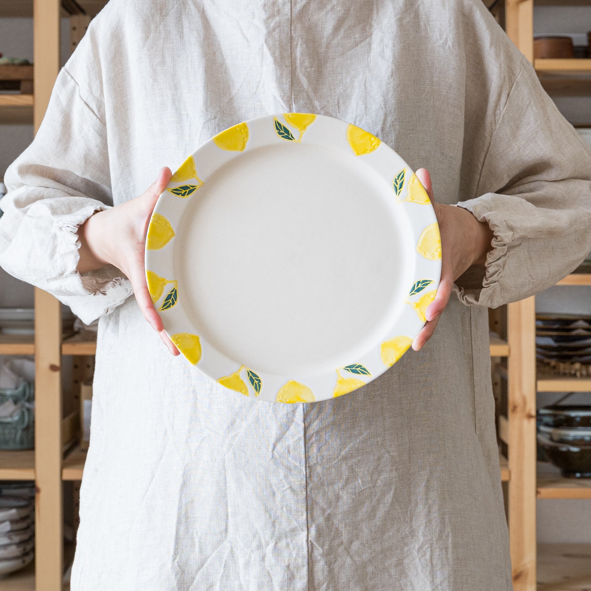 波佐見焼 fruits プレート L レモン｜和食器通販 四季折折 – 四季折折