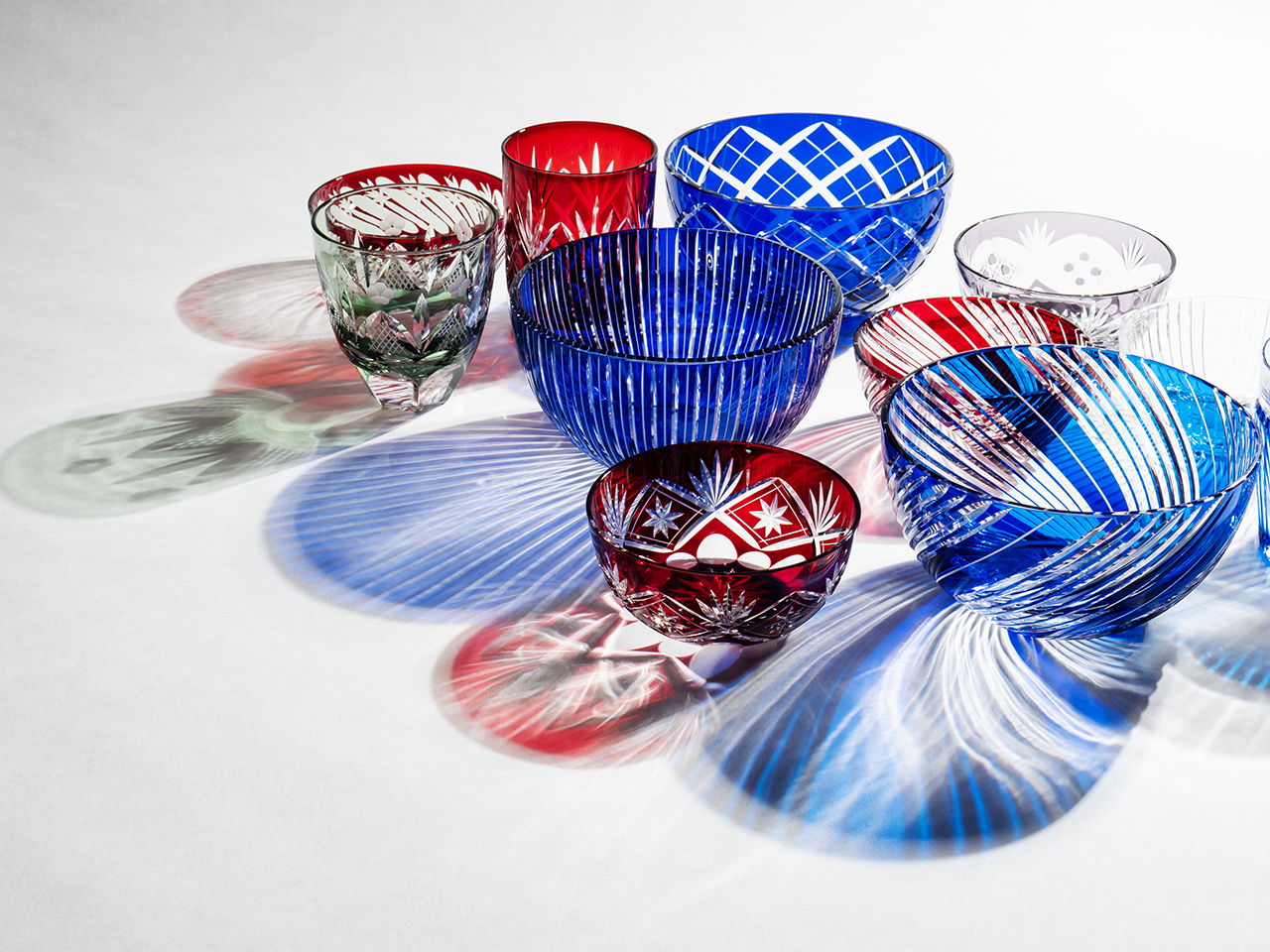 銀座・和光設立75年記念限定品コレクション江戸切子ロックグラス「時を