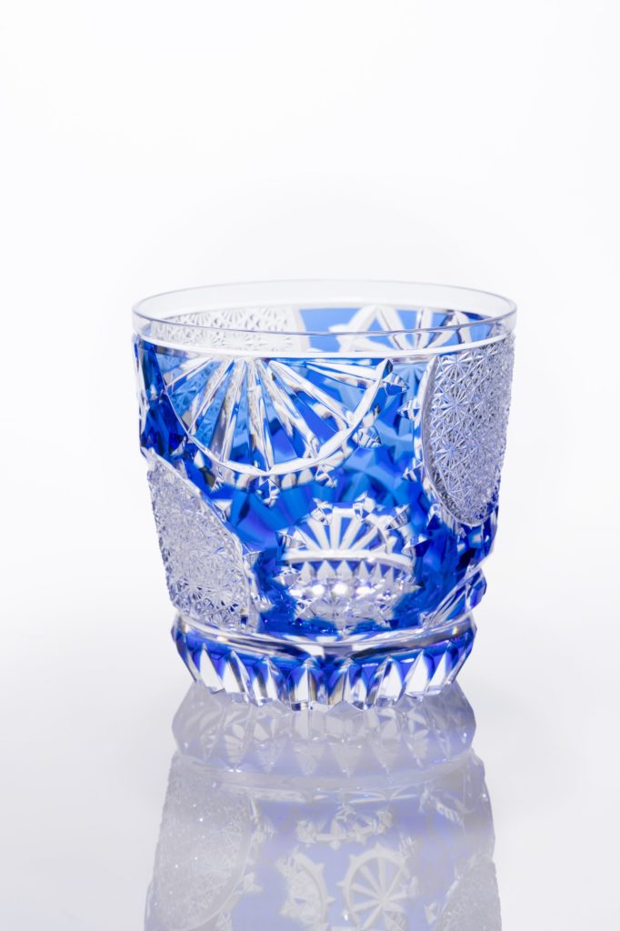 銀座・和光設立75年記念限定品コレクション江戸切子ロックグラス「時を