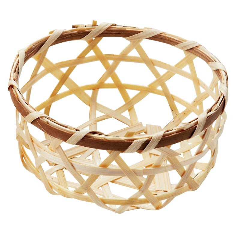 神堂 小さな竹かご ミニ丸カゴ 06657 100個/パック（ご注文単位1パック