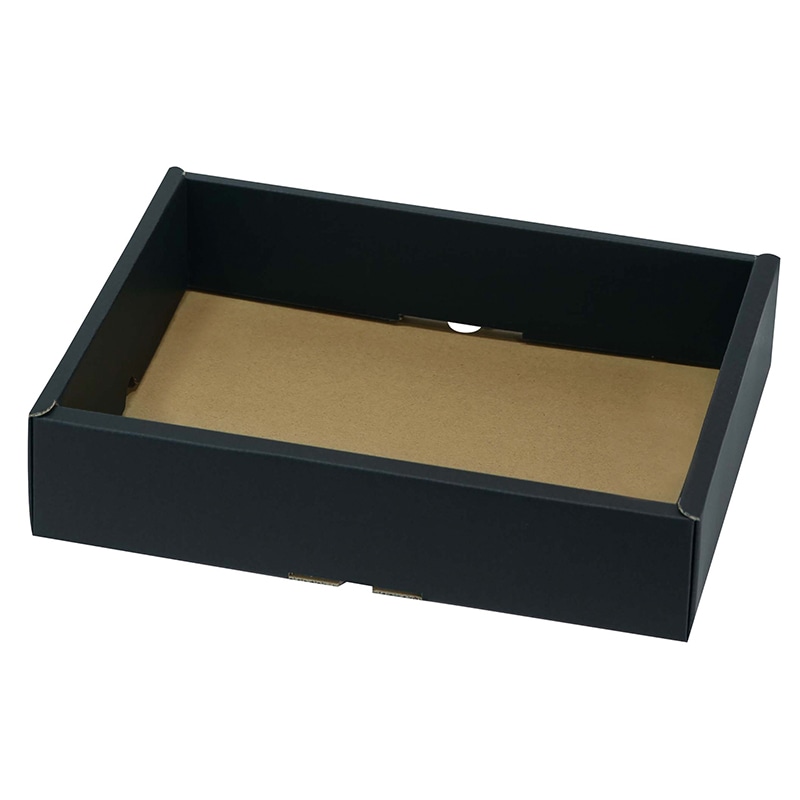 ヤマニパッケージ さくらんぼ箱 平詰めサービス箱 250g×2P 黒 L-2524