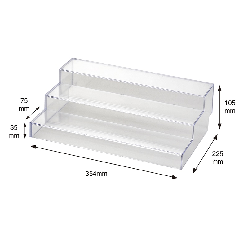 ササガワ スライド式ひな段 クリア 32-4562 1台（ご注文単位1台