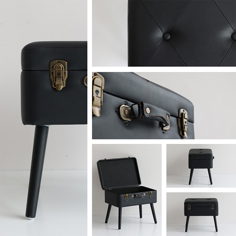 市場 収納スツール Pick Stool ブラック ST-3263BKBK 1台（ご注文単位1