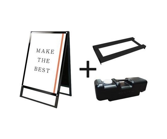 常磐精工 ブラックポスター用スタンド看板マグネジ B1両面ブラック