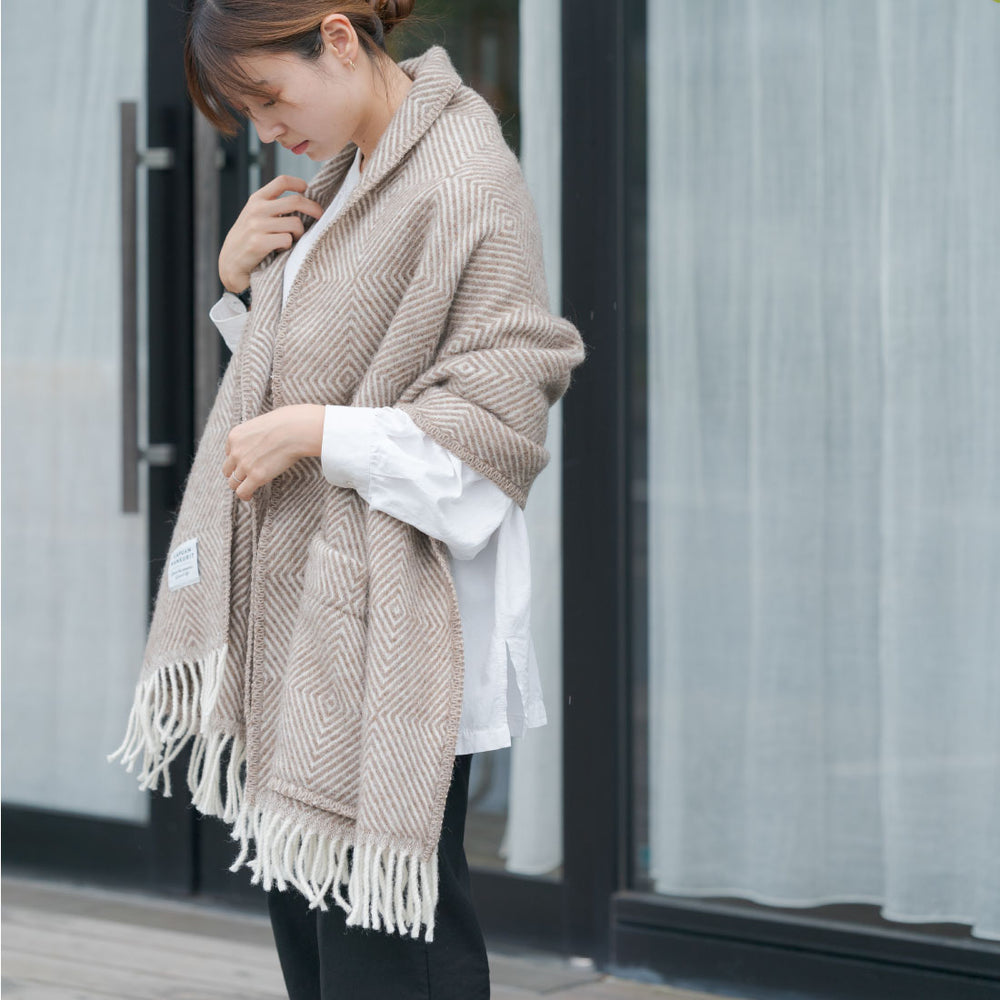 Lapuan Kankurit(ラプアンカンクリ) ポケットショール MARIA ブラウン