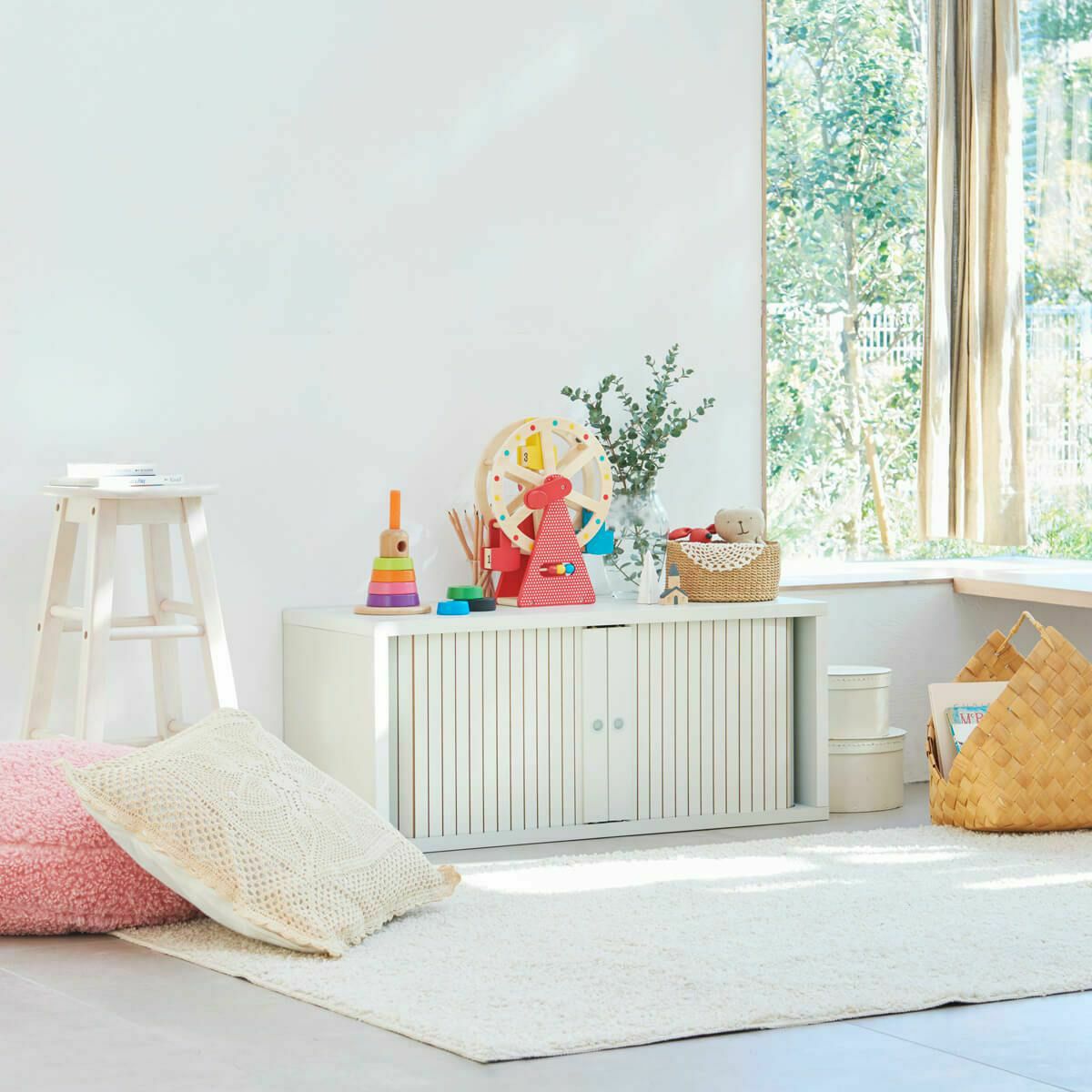 チェスト タンス キッズ 幅57cm 高さ75cm ナチュラルブラウン ホワイト