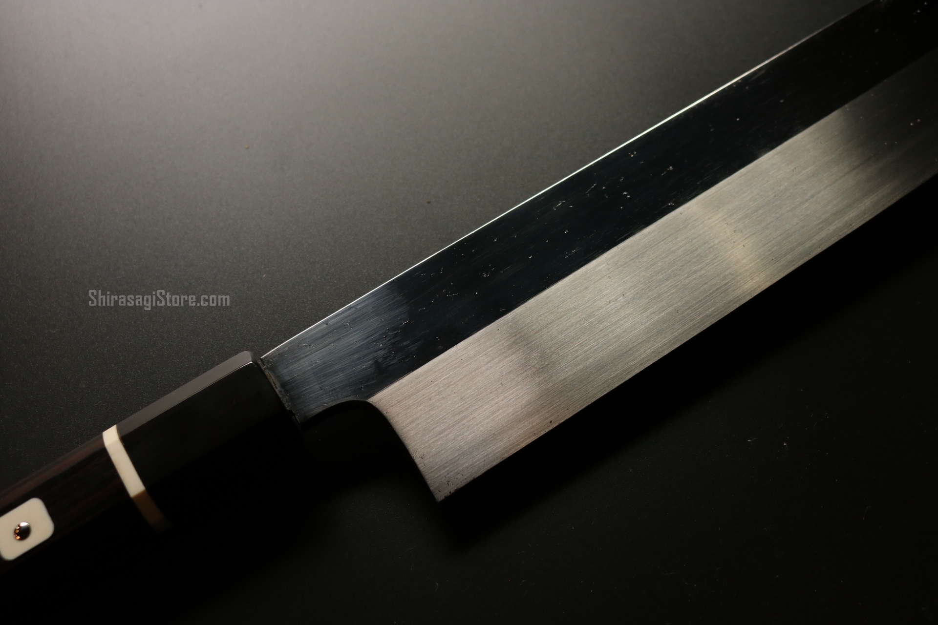 水野鍛錬所「源昭忠」本焼 薄刃包丁 デラックス 青二鋼 鞘付 8寸