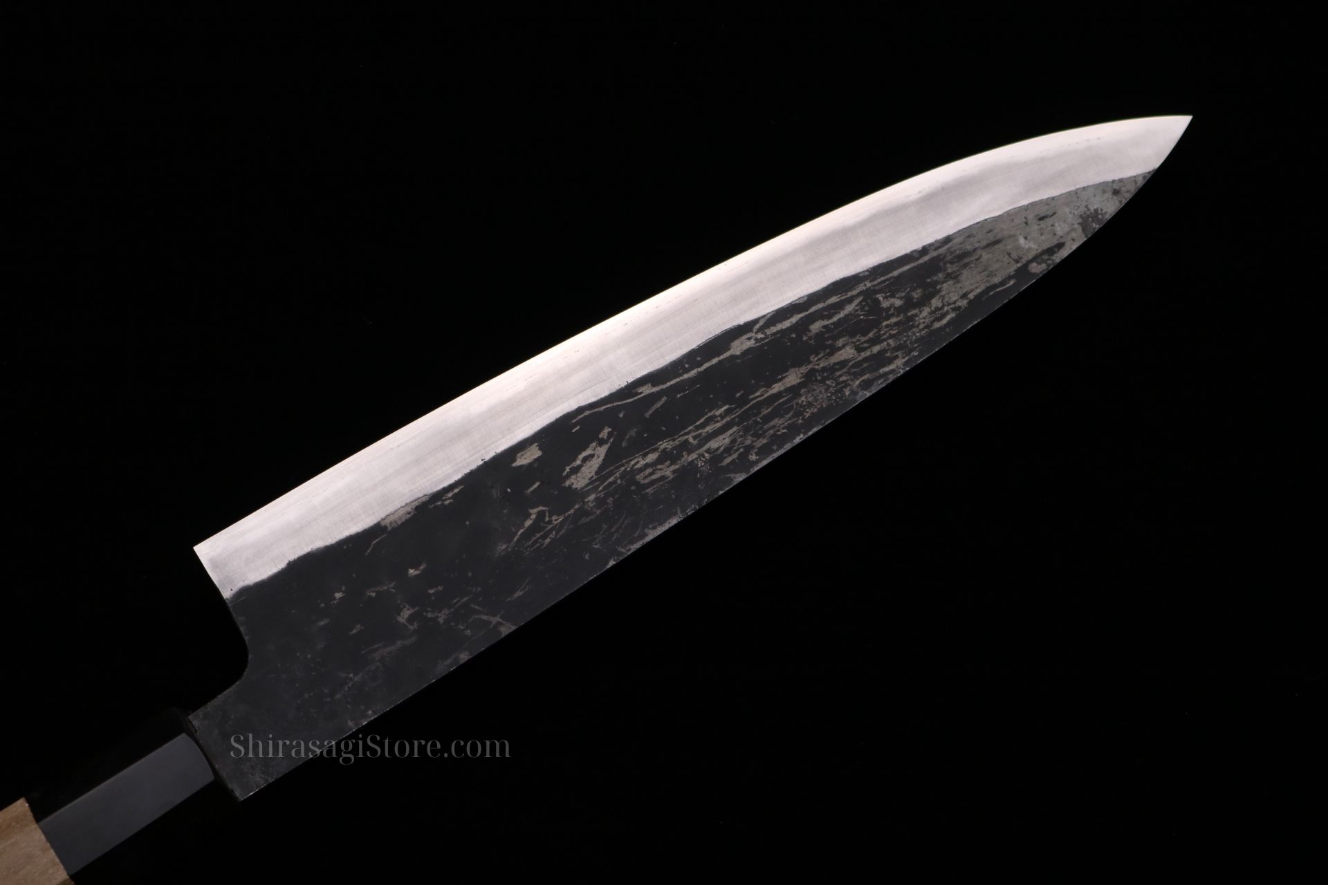 藤原良明作（加藤清志）牛刀 和包丁 青鋼 黒打仕上 8寸