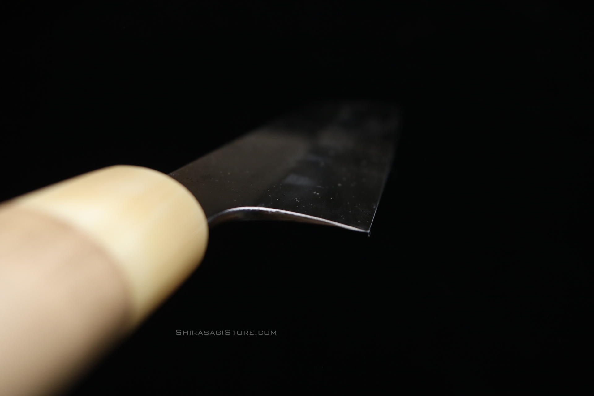 水野鍛錬所「源昭忠」本焼 片刃 切付 包丁 デラックス 青二鋼 両鏡面 8