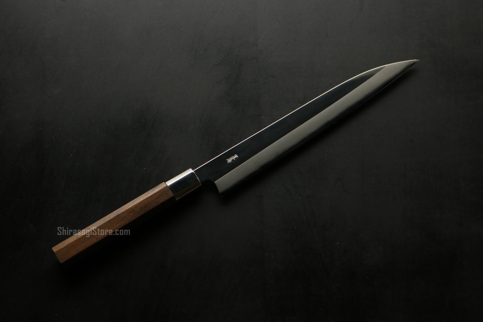 土佐打刃物 黒鳥鍛造工場 両刃 柳刃 刺身包丁 銀三鋼 鏡面仕上 240mm