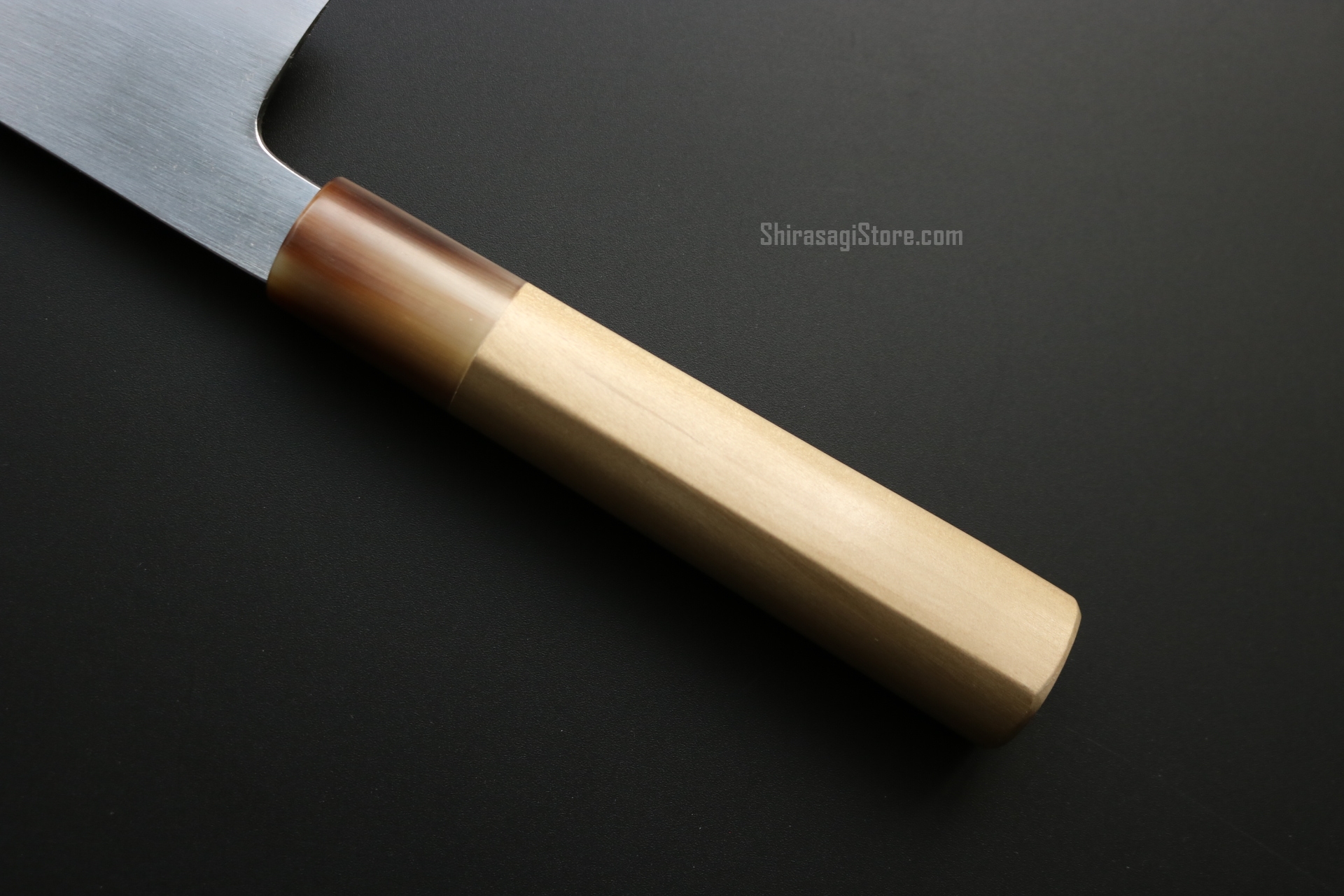 水野鍛錬所「源昭忠」和牛刀 包丁 洋研ぎ (しのぎ無） 本鍛錬 青二鋼 7