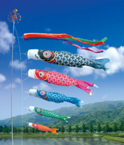 浜松市中央区のS様はベランダ用鯉のぼり 友禅鯉 ウェイトセット | 人形