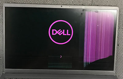 DELL 画面割れでピンク色になった液晶修理 | パソコン修理ならPC本舗