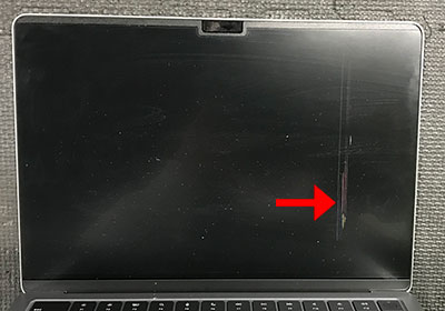 松戸市からMacBook Air M3 13インチ（A3113）の液晶割れ・縦線表示