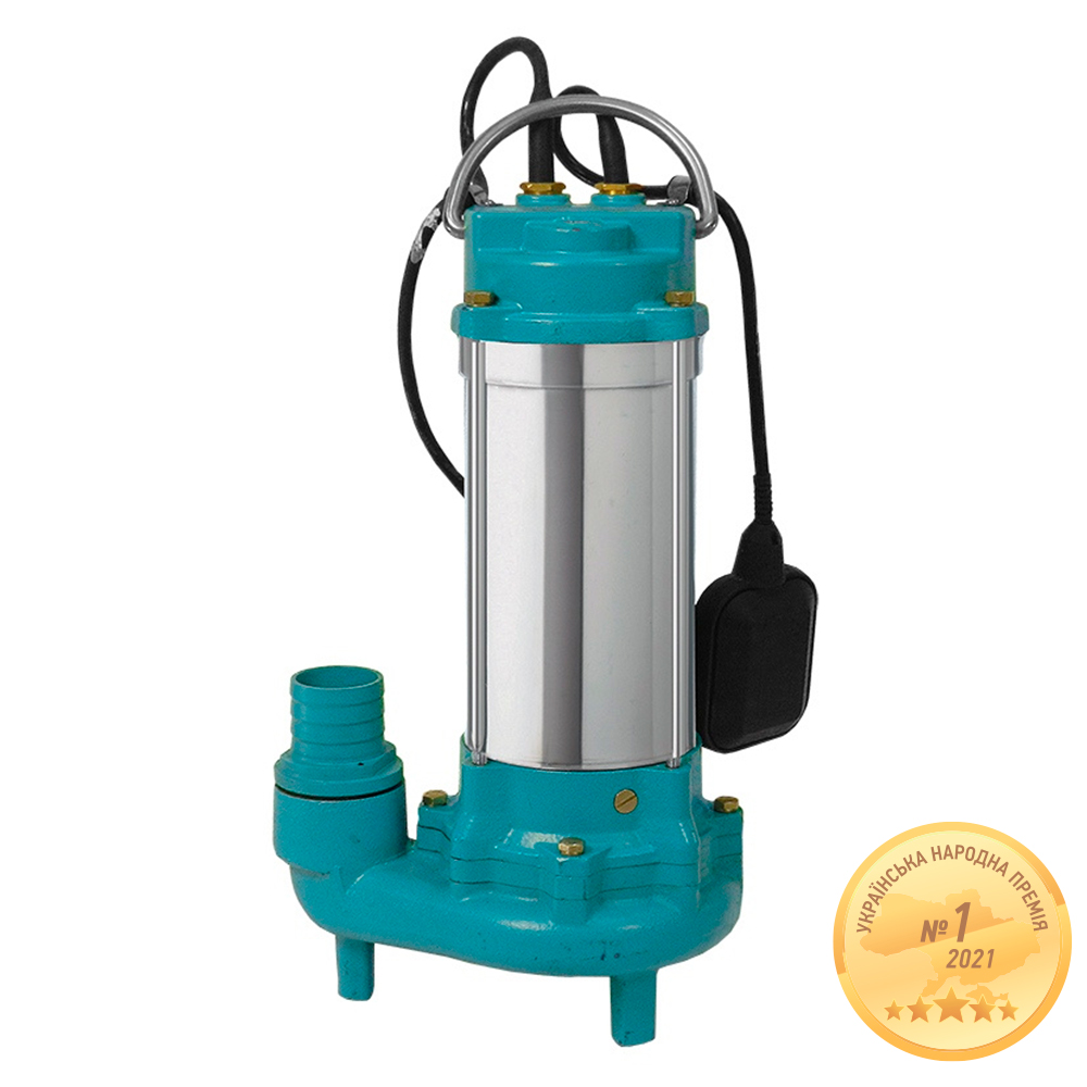 Насос каналізаційний 1.1кВт Hmax 15.5м Qmax 300л/хв з ножем (нерж