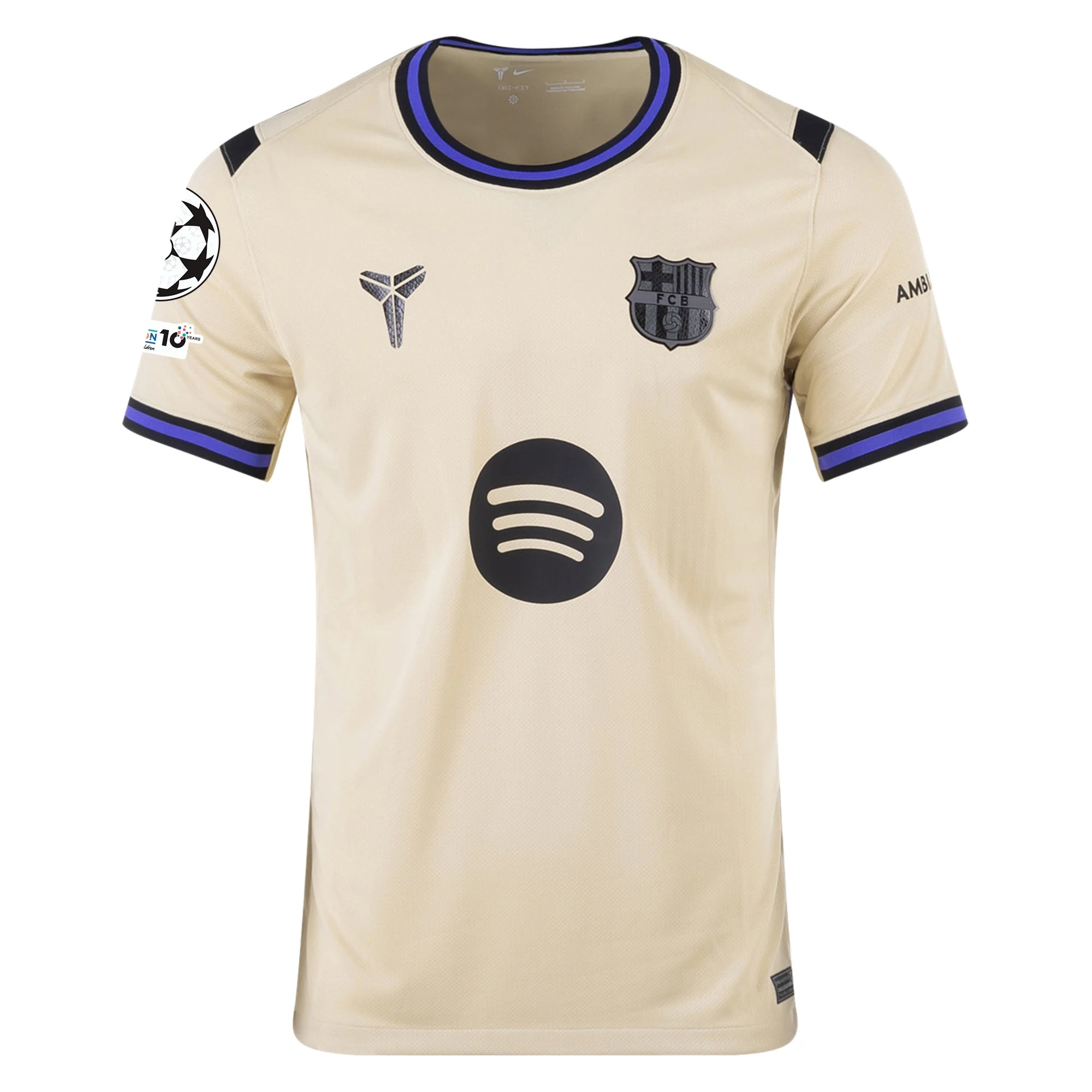 Nike Men's FC Barcelona Away Jersey 25/26 w/ Champions League Patches