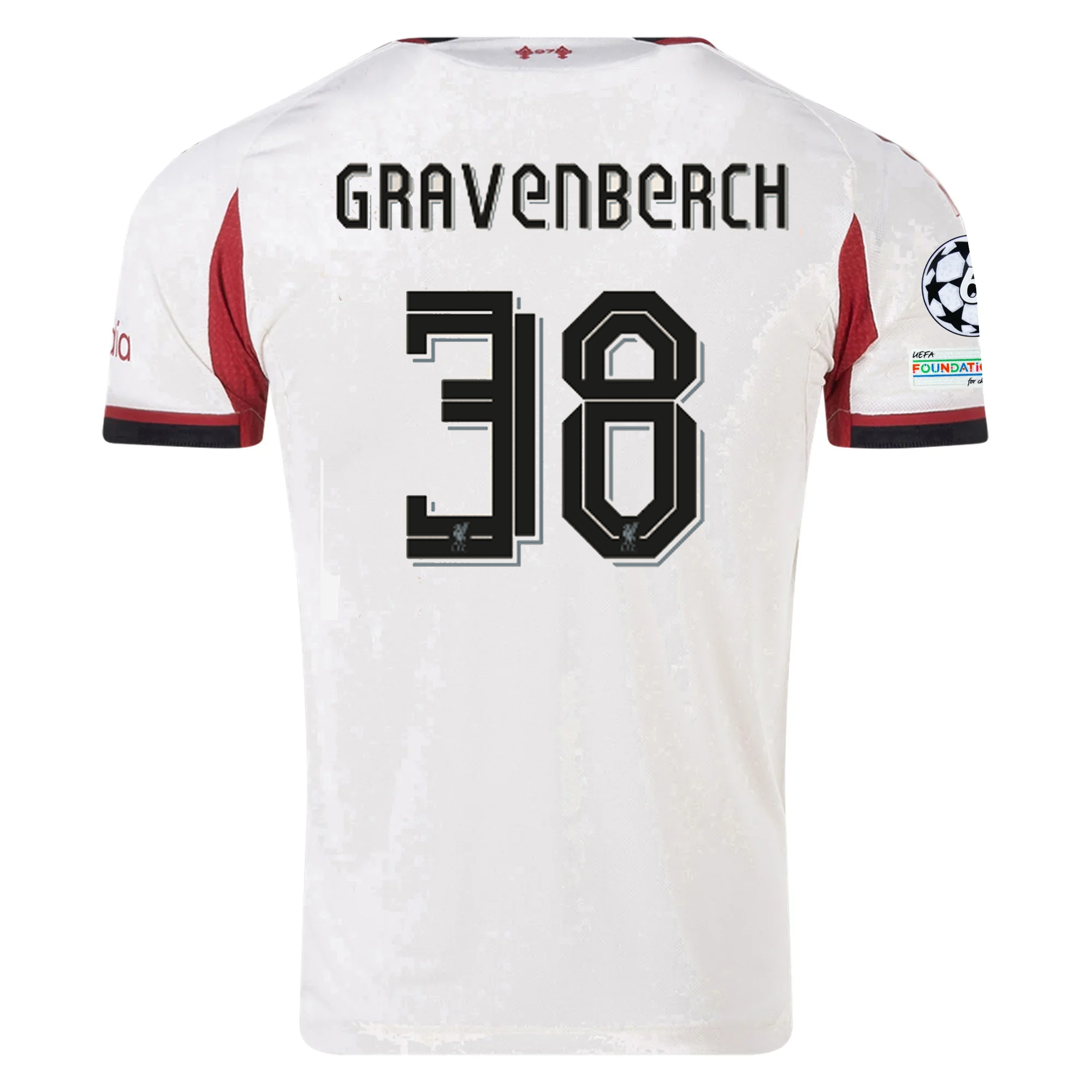 adidas Men's Liverpool Authentic Ryan Gravenberch Away Jersey w/ Champ