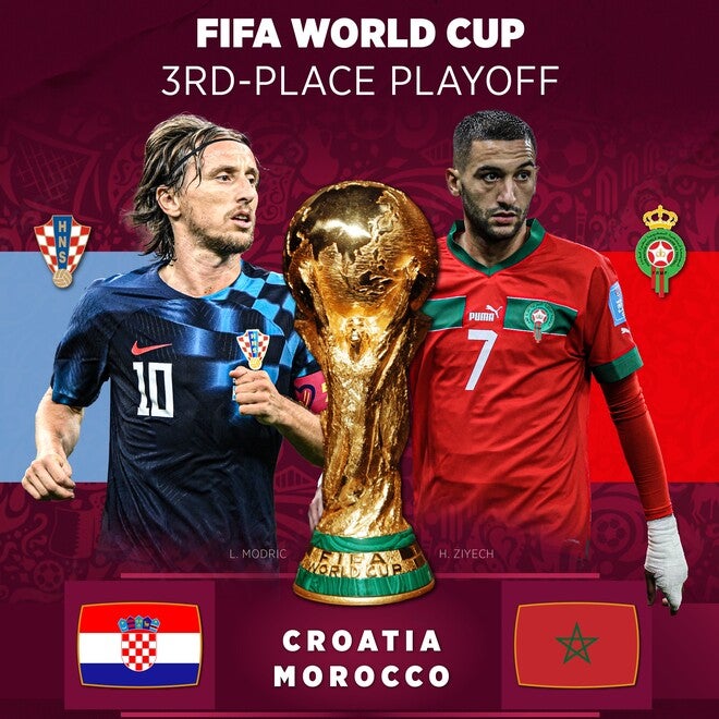 W杯3位決定戦】クロアチア対モロッコ、極めて珍しい初戦の相手との