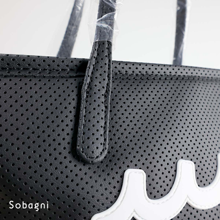 muta marine ムータ パンチングエシカル合皮トートバッグミニ