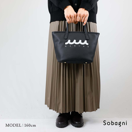 muta marine ムータ パンチングエシカル合皮トートバッグミニ