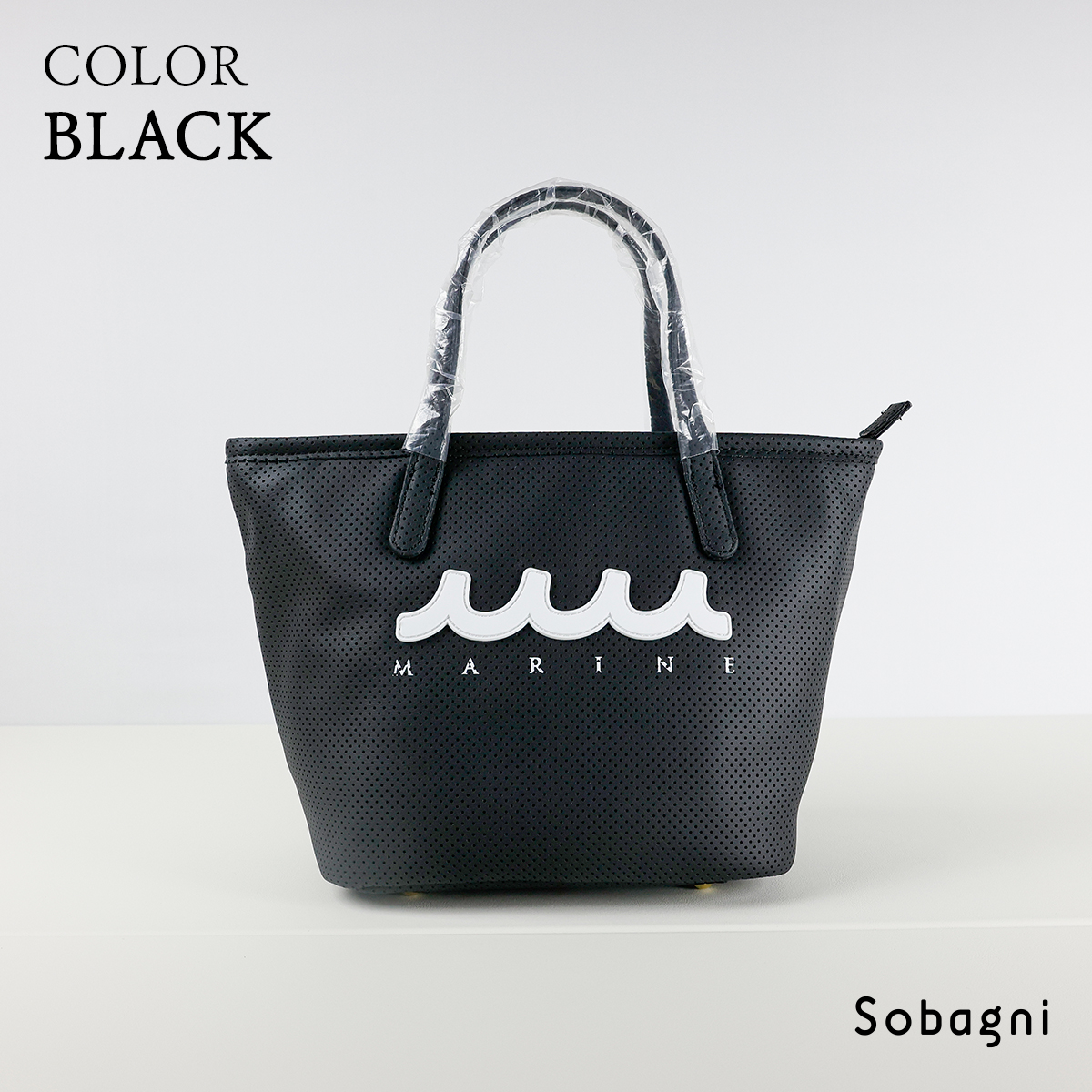 muta marine ムータ パンチングエシカル合皮トートバッグミニ