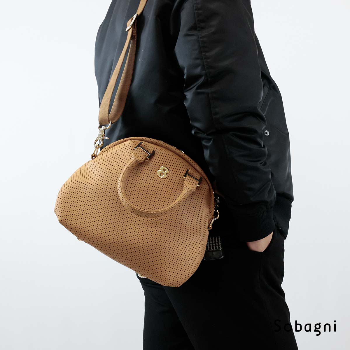 muta marine ムータ パンチングエシカル合皮8バッグミニ