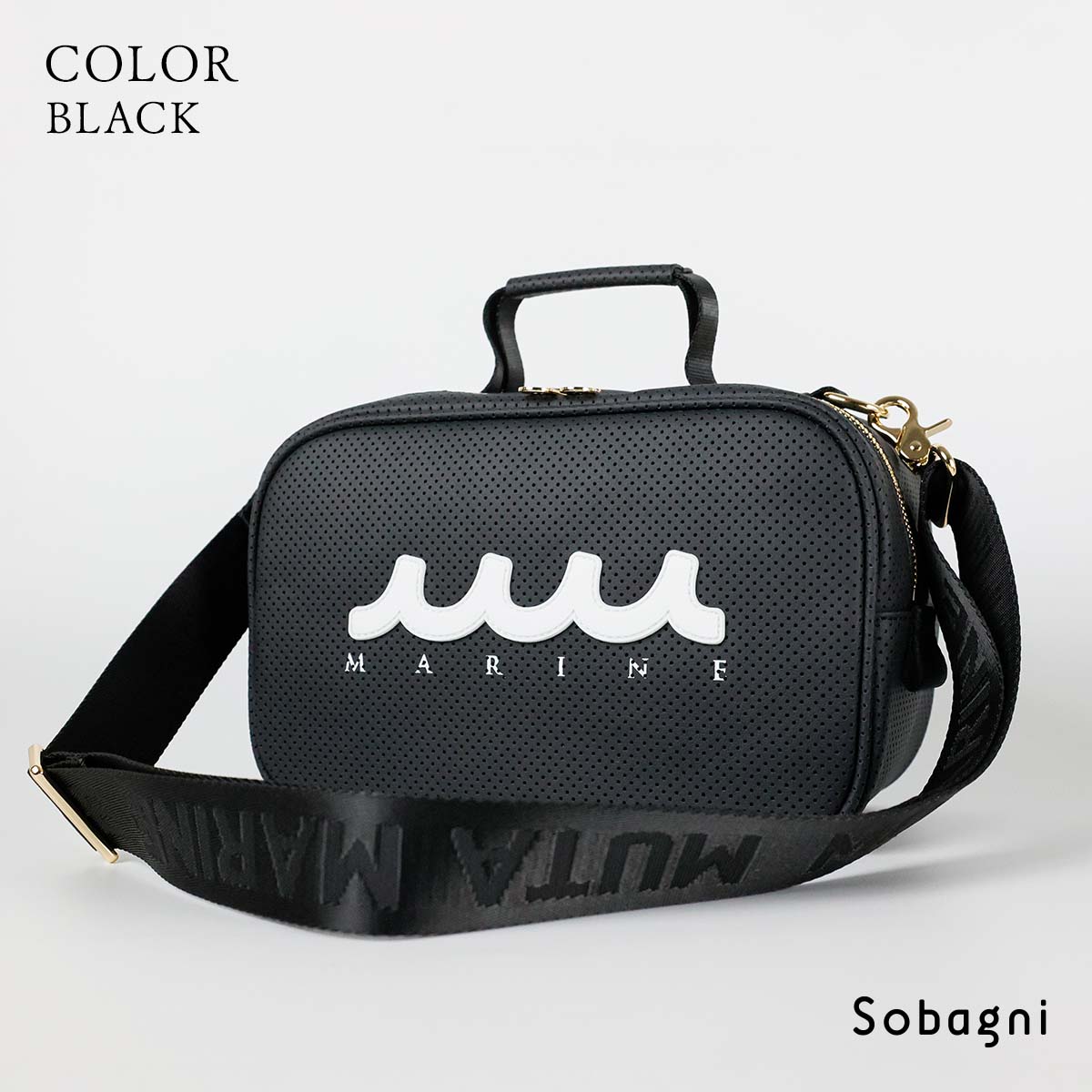 muta marine ムータ パンチングエシカル合皮ショルダーポーチ