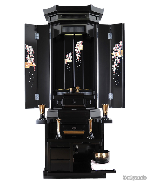 新創春 黒檀 金襴しだれ桜 | 創価学会仏壇・仏具なら誓願堂へ