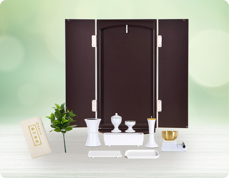 新入会応援！ 新ブック型 仏具7点 + りんセット | 創価学会仏壇・仏具