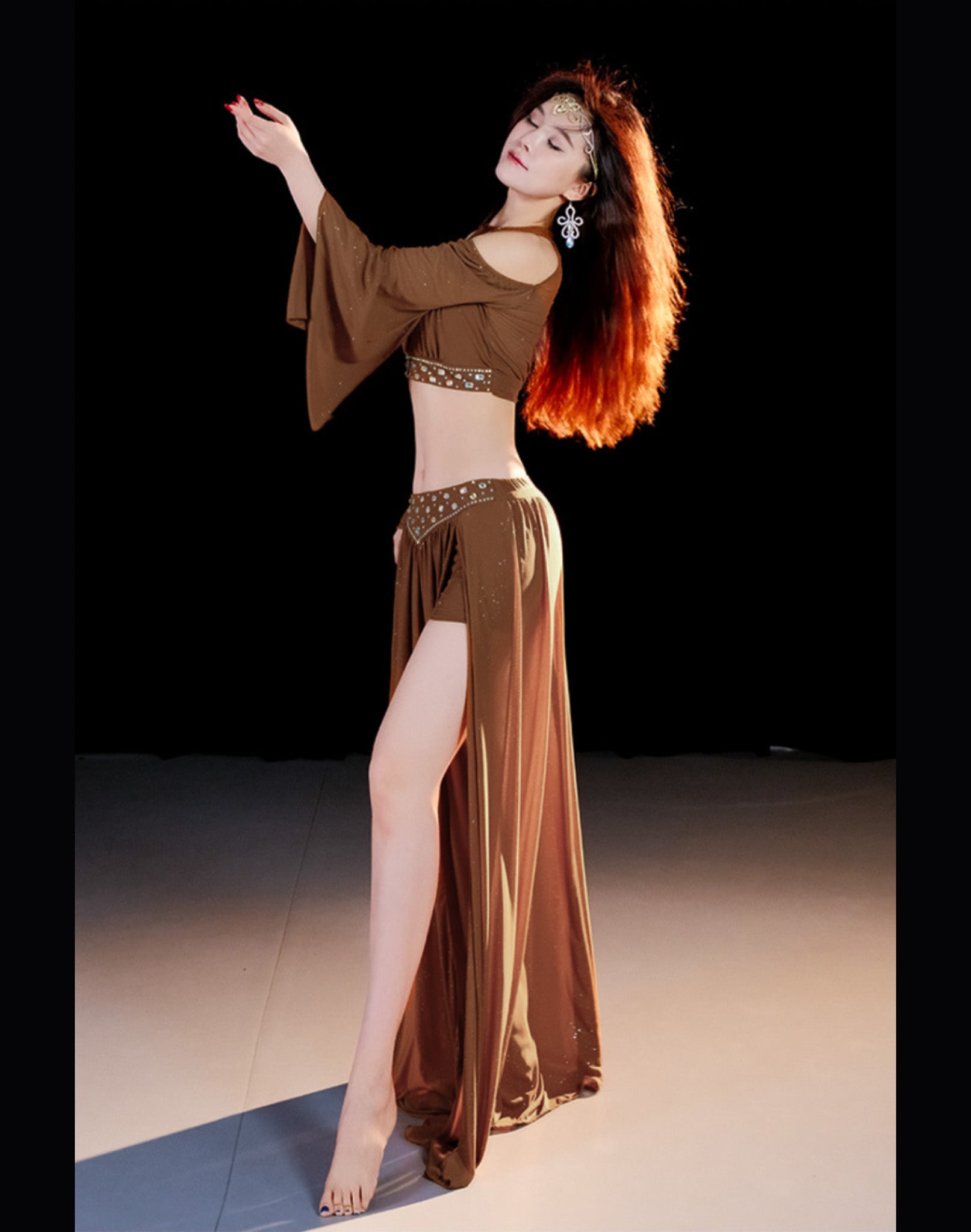 送料無料】即納 ベリーダンス レッスン着 レッスンウェア セットアップ