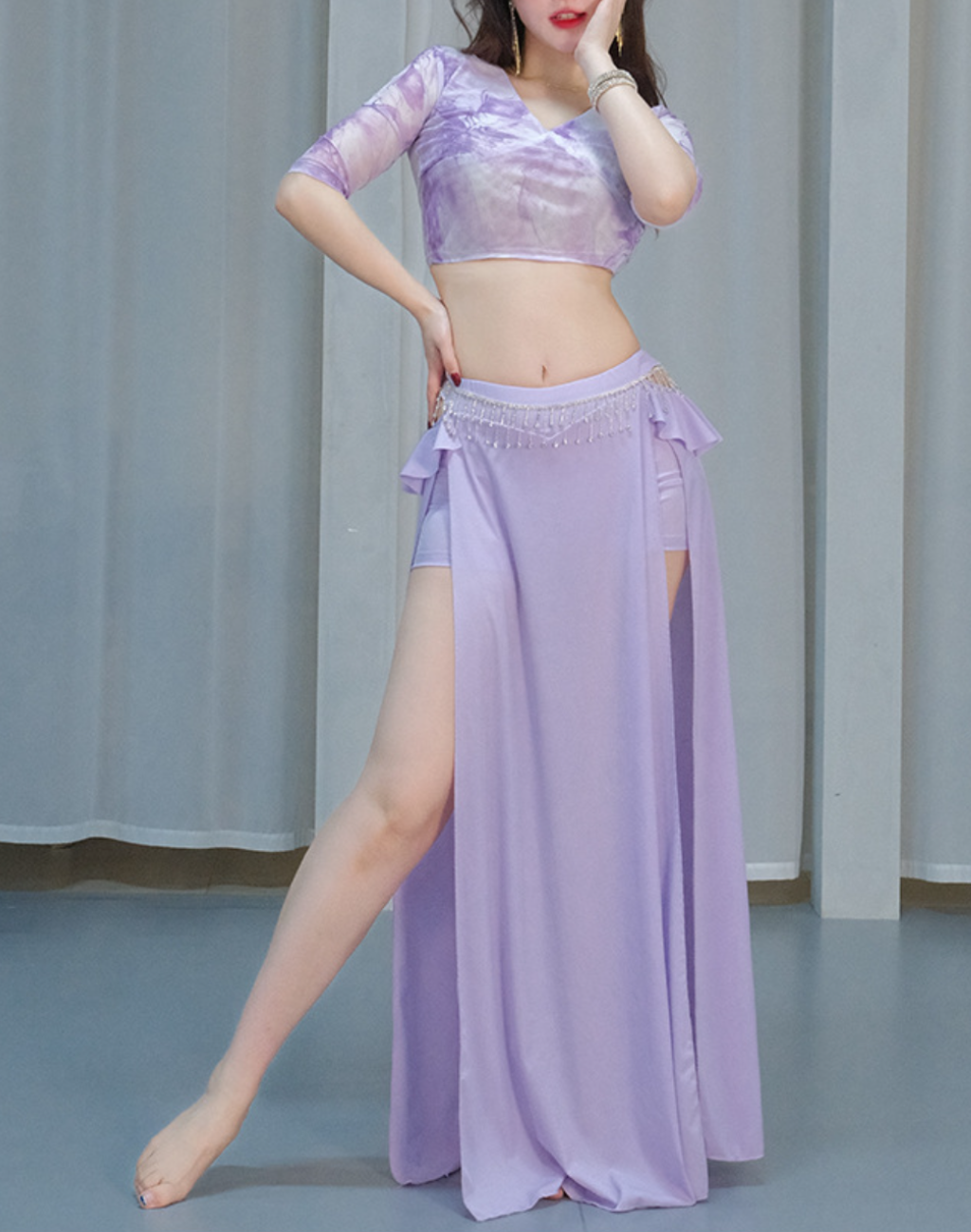 送料無料】即納 ベリーダンス レッスン着 レッスンウェア セットアップ