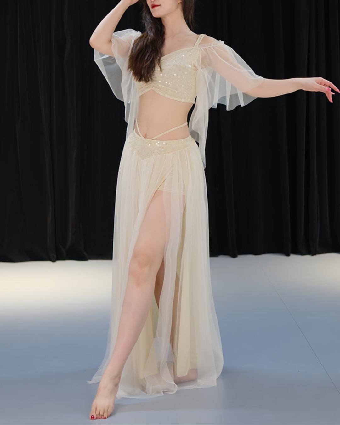 送料無料】即納 ベリーダンス レッスン着 レッスンウェア セットアップ