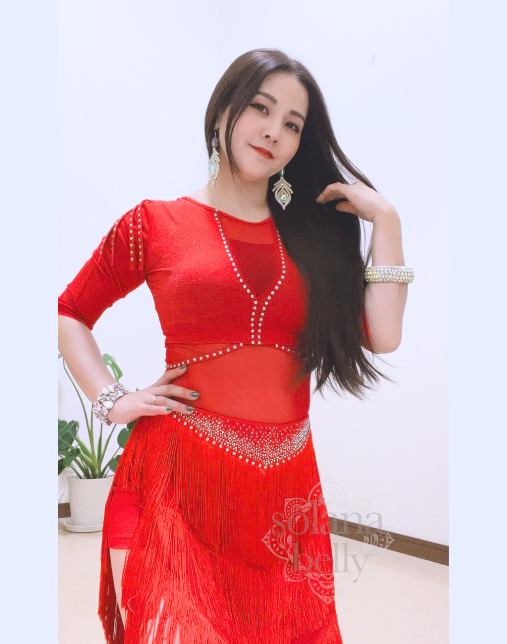 送料無料】即納 ベリーダンス レッスン着 レッスンウェア セットアップ