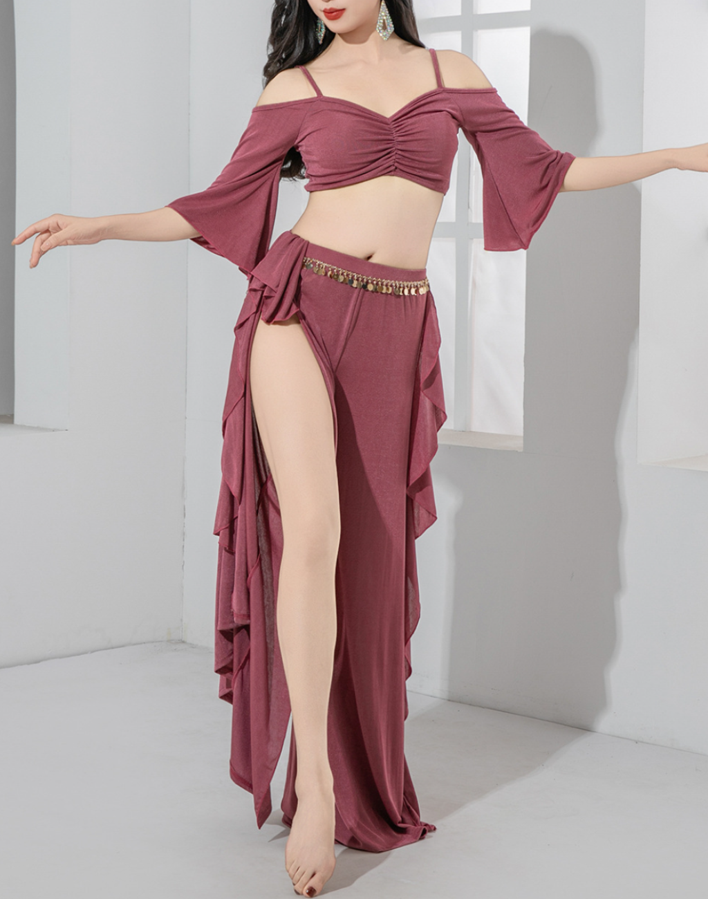 送料無料】洗練された印象のワイドパンツセットアップ｜ベリーダンス