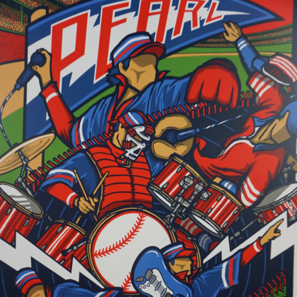 Pearl Jam - 2016 Brad Klausen poster Chicago, IL Wrigley 1st