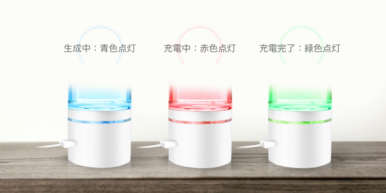 ポータブル水素水生成器