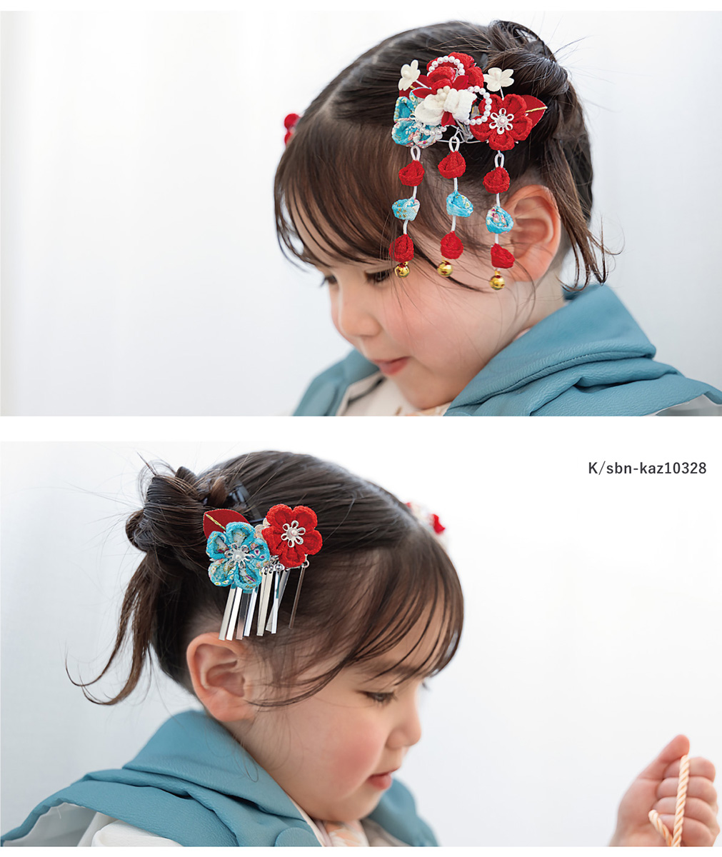 現品限り☆753 髪かざり ヘアアクセサリー パッチン ヘアクリップ 3才