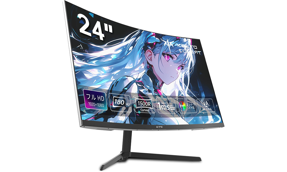 没入感のある曲面パネルを採用したKTCのゲーミングモニター「H24S17