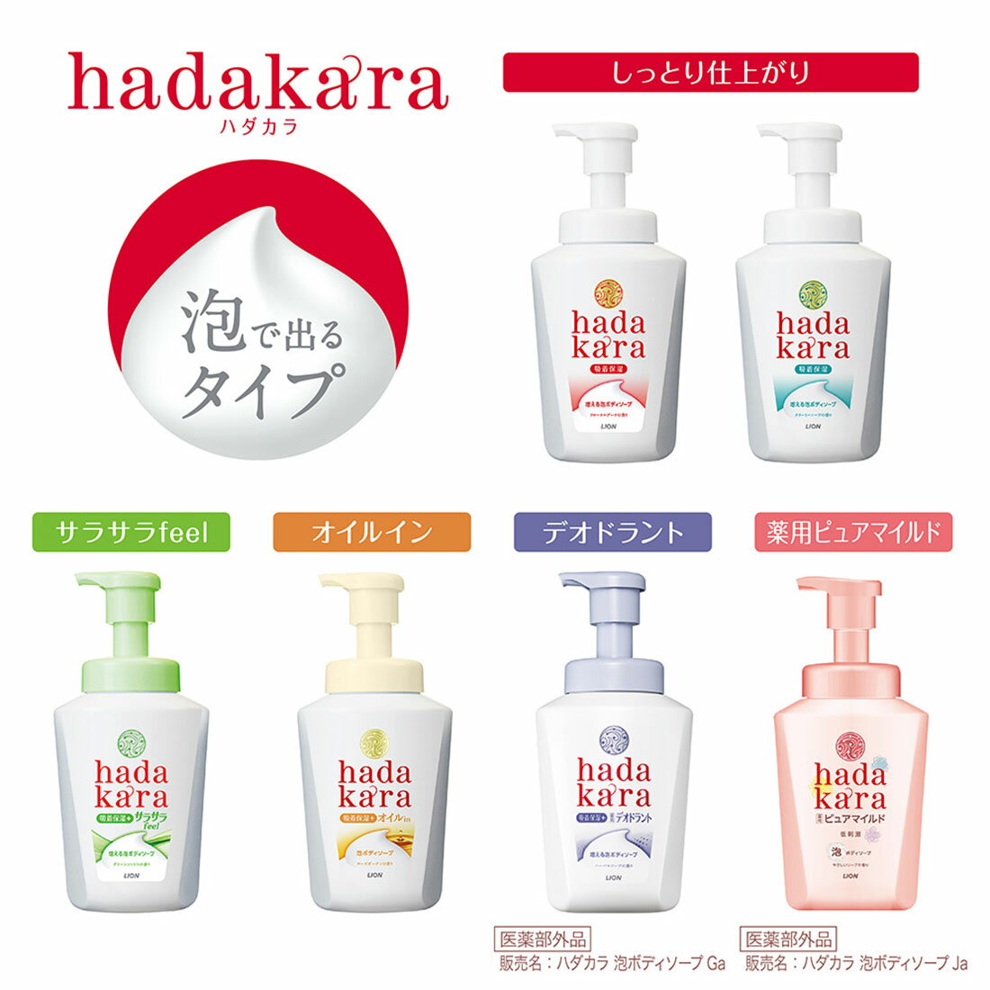 hadakara（ハダカラ）泡ボディーソープ フローラルブーケの香り 詰替え