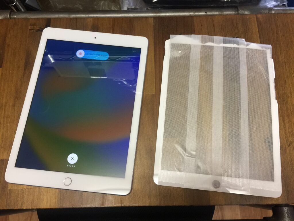 iPad 6 を落下させてしまい画面がひび割れてしまったのでタッチパネル