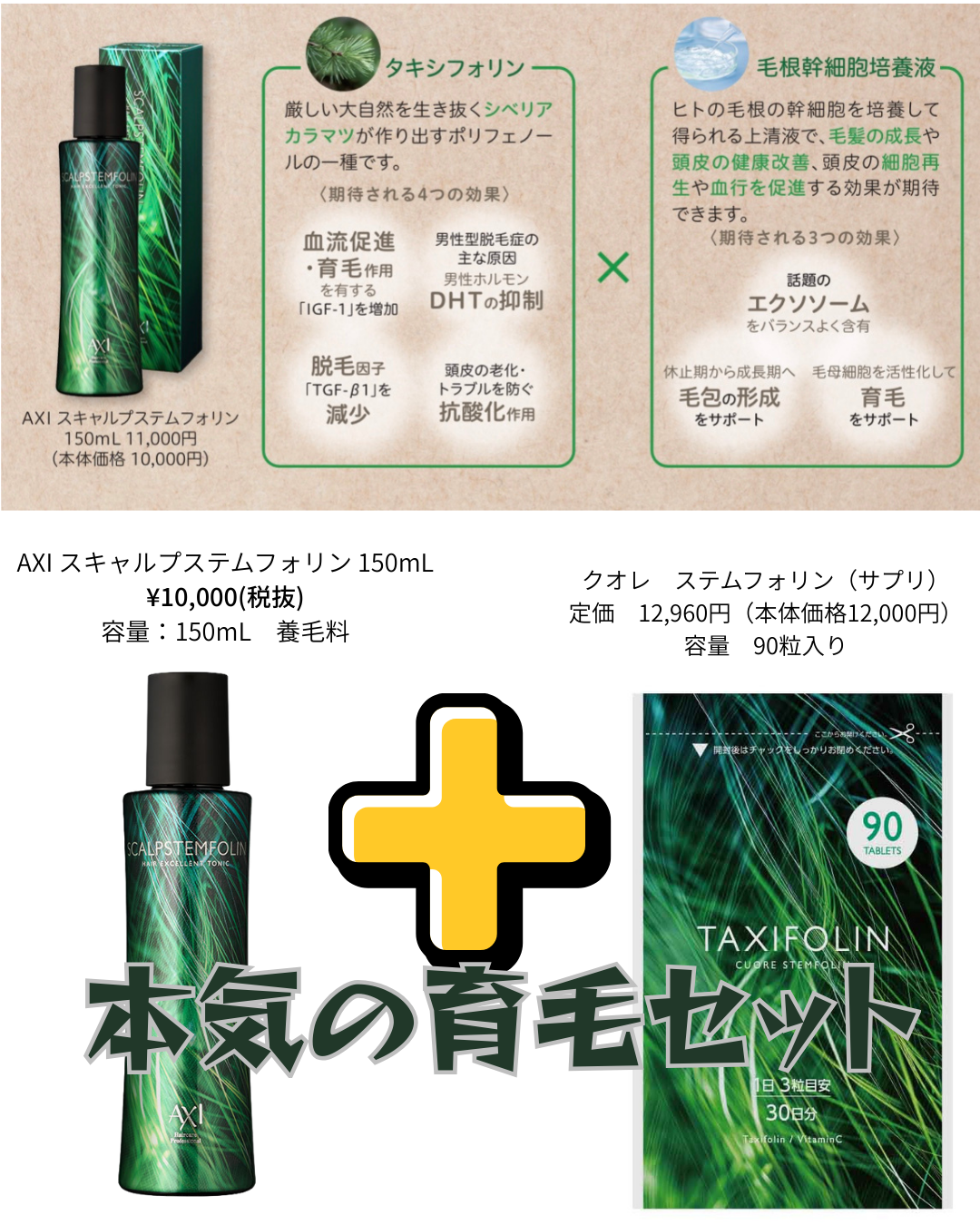 もう諦めない！【飲む＆つける】本気の育毛セットで、未来の自分に自信