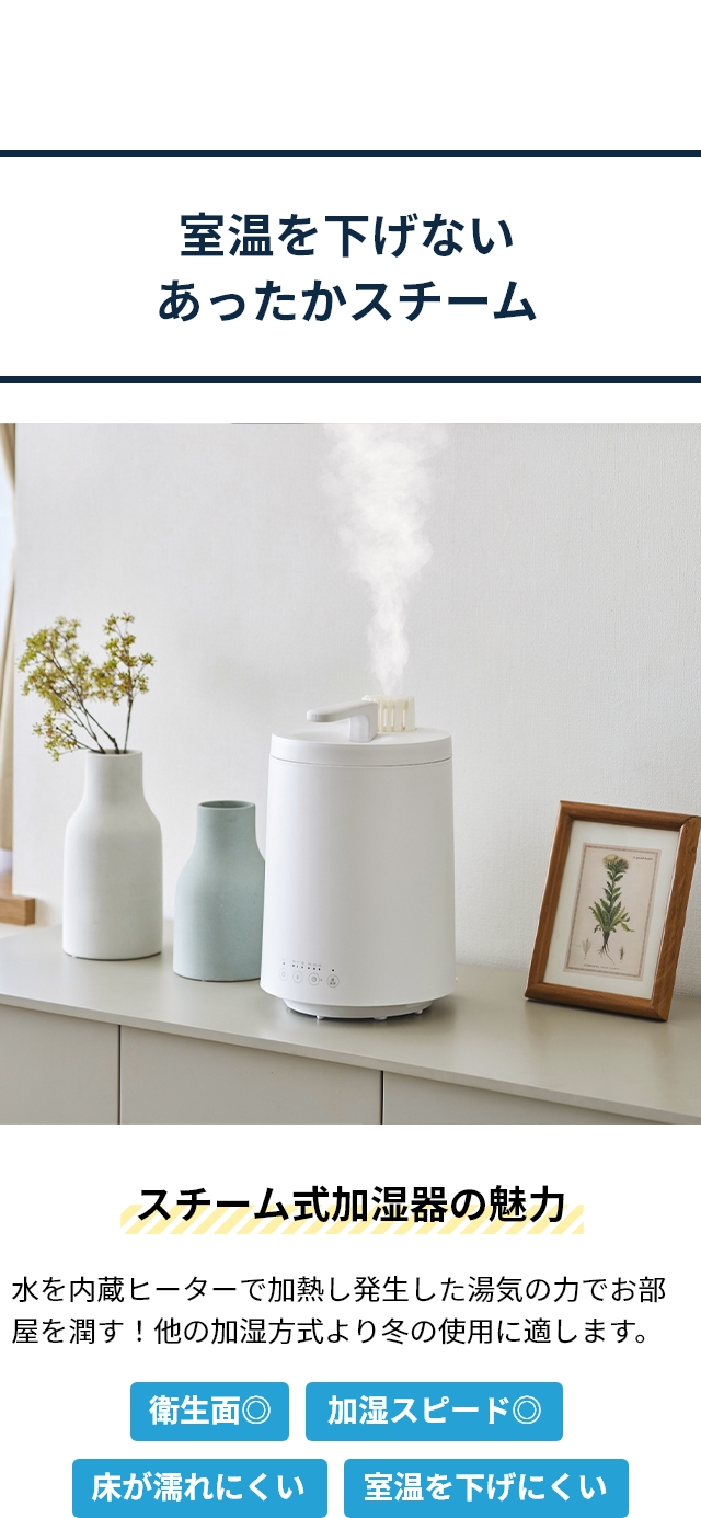 ドウシシャ スチーム式加湿器 ミストーン600S KSZ-603 スチーム加湿器