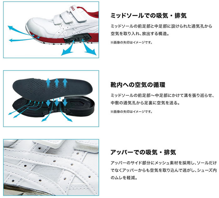 廃番商品】CP305AC ウィンジョブ（ローカット・ベルト仕様） ASICS