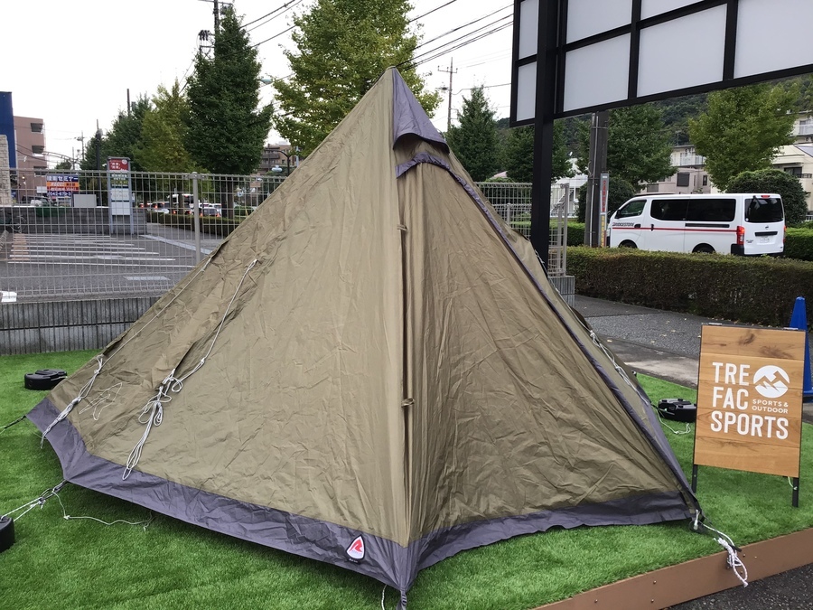 雨風に強いモノポールテント！ローベンスのグリーンコーンが入荷