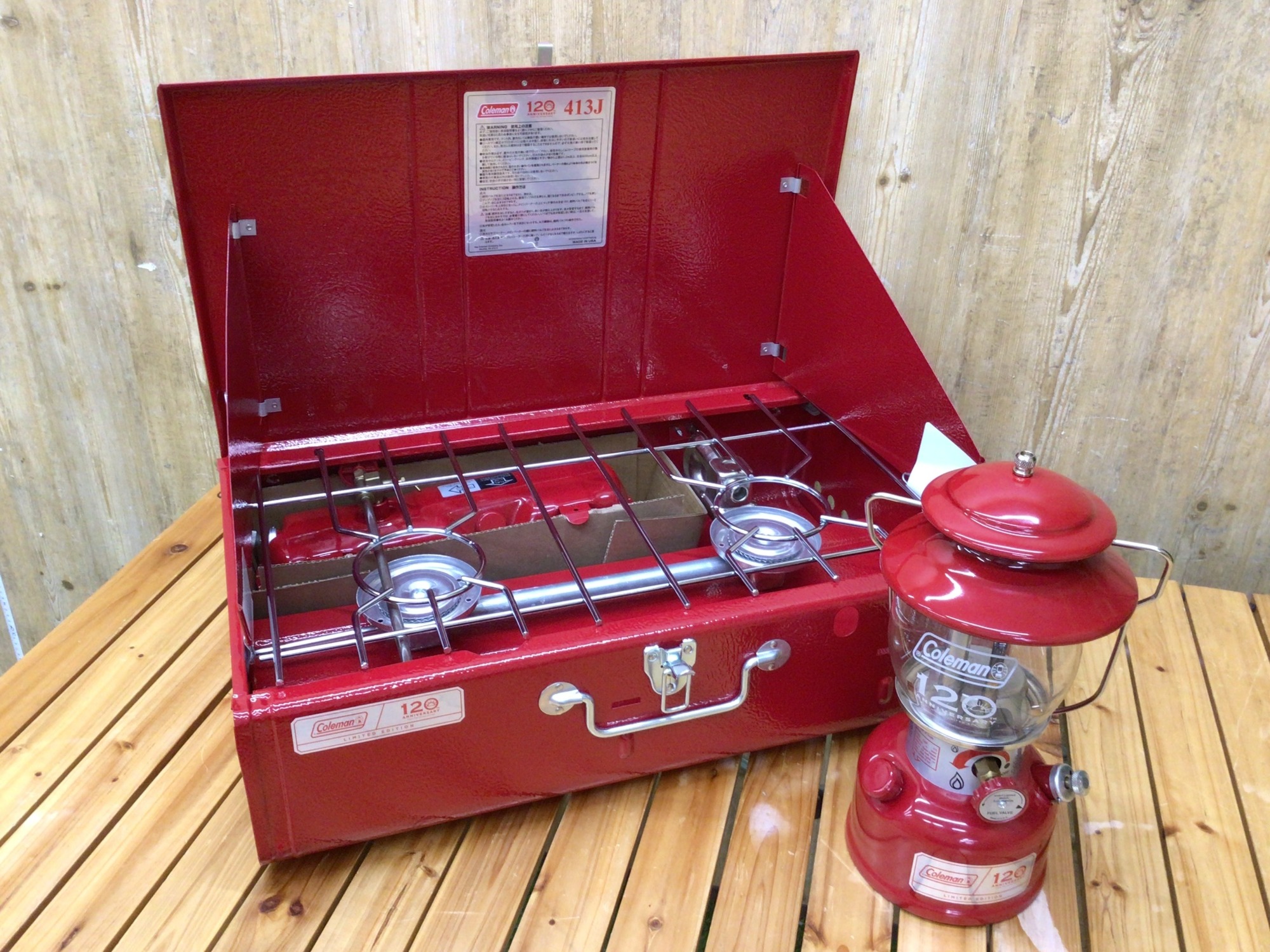 Coleman ハイスタンドガソリンツーバーナ&シェフトレイ 2枚セット